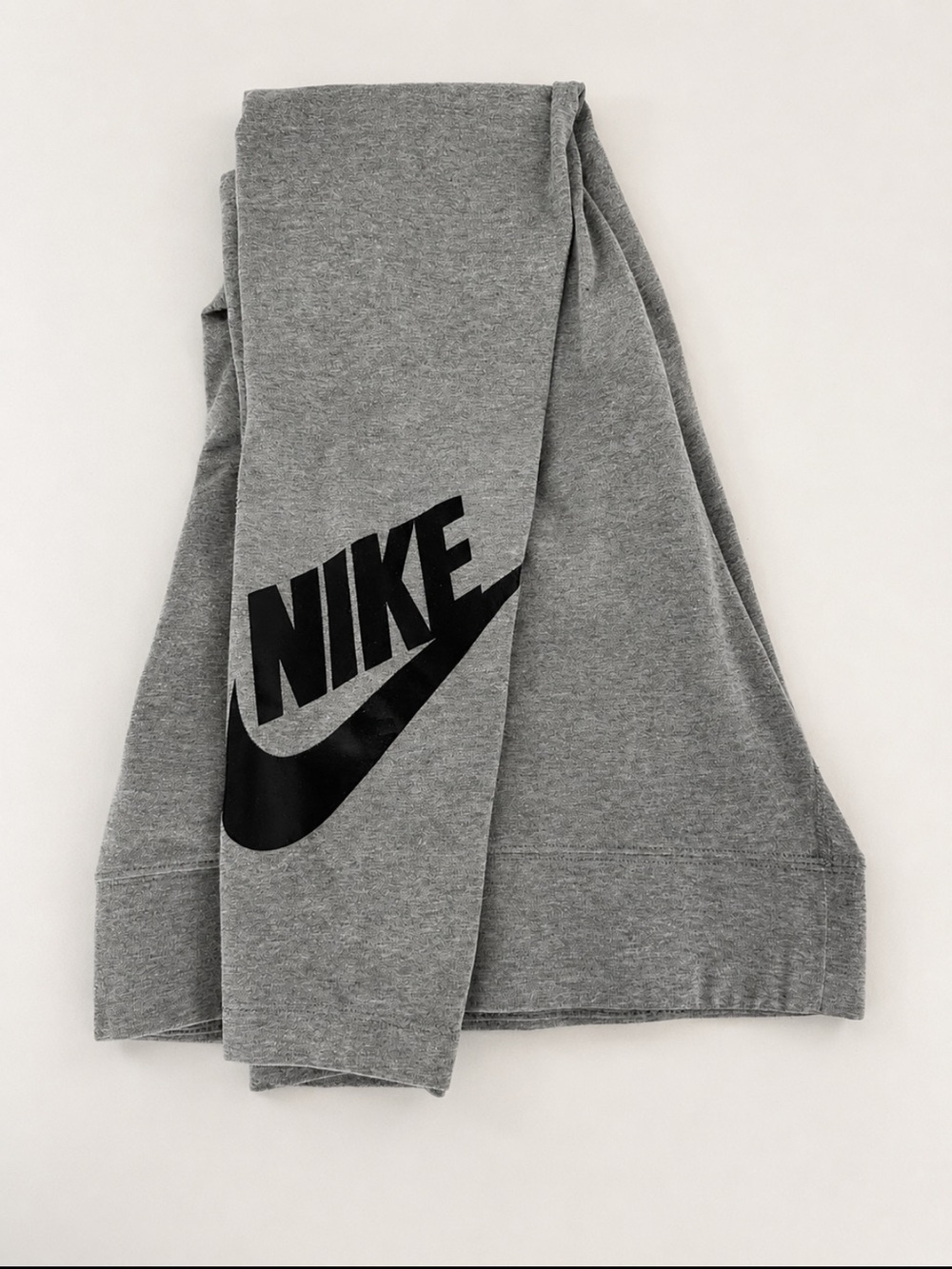 Nike Gray Track Pants with Black Swoosh